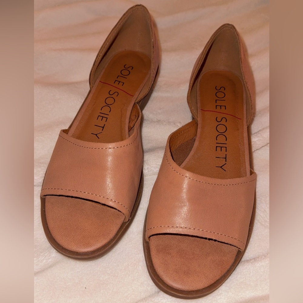 Sole Society Tan Flats